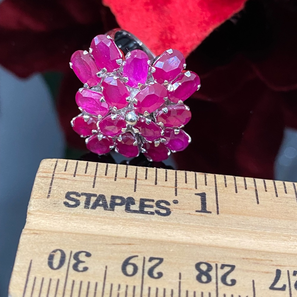 925 Sterling Silver Ruby Ring - image 7